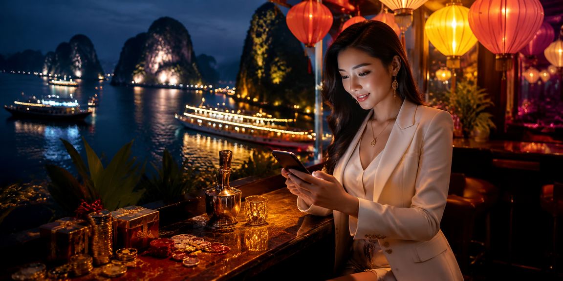 Người chơi thưởng thức trò chơi bài tại Hội An với ánh đèn lồng rực rỡ