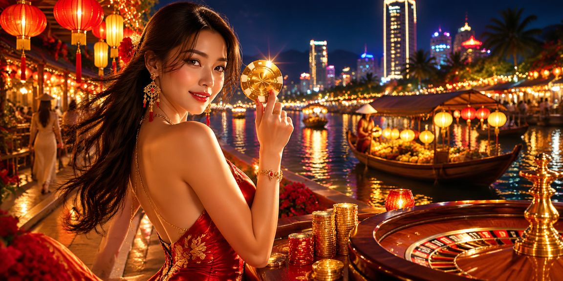 Không khí chơi roulette sôi động tại khu chợ đêm Nha Trang về đêm